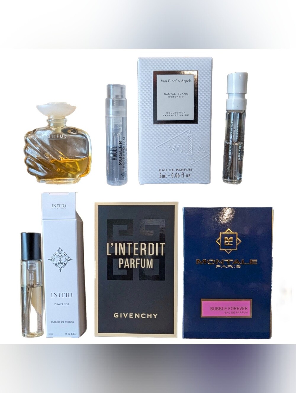 Initio, Van Cleef, Montale, Mugler, Estee Lauder, Givenchy Lot